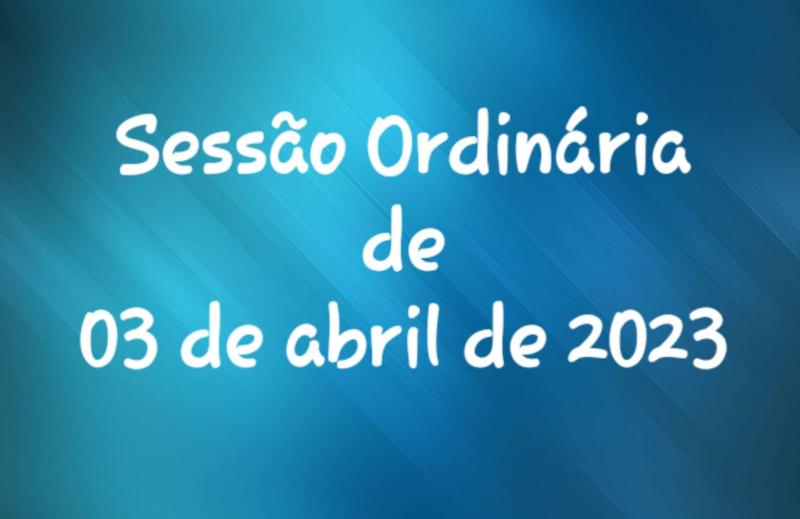 SESSÃO ORDINÁRIA
